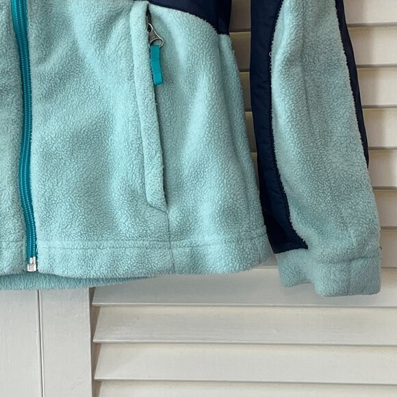 Columbia fleece jacket two-tone blue child small 7/8 unisex - Picture 2 of 9